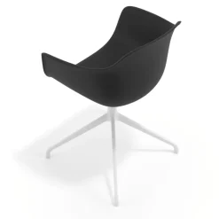 Sedia per Riunioni Alice, base piramidale