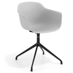 Sedia per Riunioni Alice, base piramidale