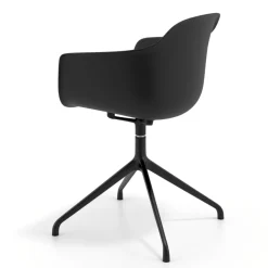 Sedia per Riunioni Alice, base piramidale