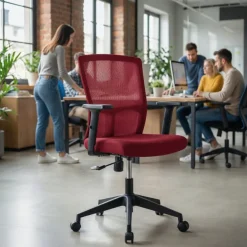 Sedia per Ufficio Pivot, braccioli regolabili, rete