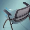 Sedia pieghevole Smart con schienale in rete, impilabile