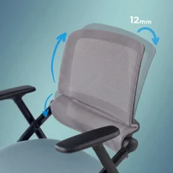 Sedia pieghevole Smart con schienale in rete, impilabile