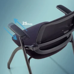 Sedia pieghevole Smart con schienale in rete, impilabile