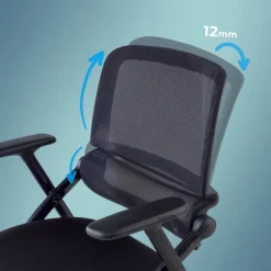 Sedia pieghevole Smart con schienale in rete, impilabile