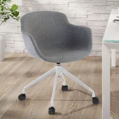 Sedia Riunione Laure, Girevole con ruote, Imbottita