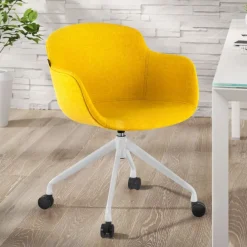 Sedia Riunione Laure, Girevole con ruote, Imbottita