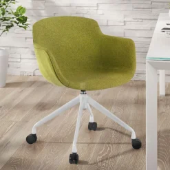 Sedia Riunione Laure, Girevole con ruote, Imbottita