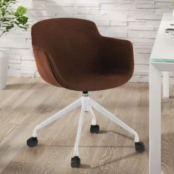 Sedia Riunione Laure, Girevole con ruote, Imbottita