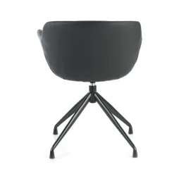 Sedia Riunione Ores, base piramidale, ottime finiture, ecopelle