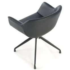 Sedia Riunione Ores, base piramidale, ottime finiture, ecopelle