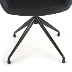 Sedia Riunione Ores, base piramidale, ottime finiture, ecopelle