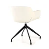 Sedia Riunione Ores, base piramidale, ottime finiture, ecopelle
