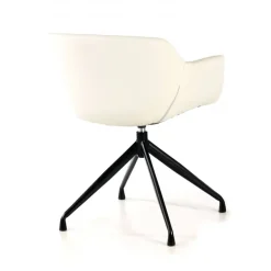 Sedia Riunione Ores, base piramidale, ottime finiture, ecopelle