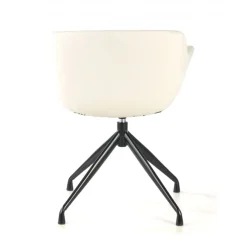 Sedia Riunione Ores, base piramidale, ottime finiture, ecopelle