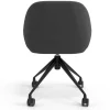 Sedia riunioni con ruote Greta, base in alluminio