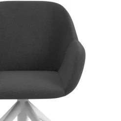 Sedia riunioni con ruote Greta, base in alluminio