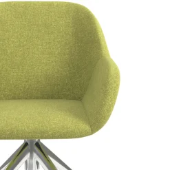 Sedia riunioni con ruote Greta, base in alluminio