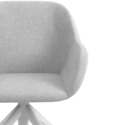 Sedia riunioni con ruote Greta, base in alluminio
