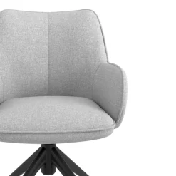 Sedia riunioni con ruote Nora, base in alluminio