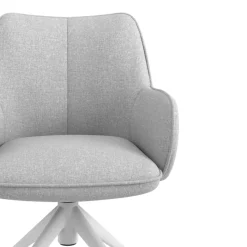 Sedia riunioni con ruote Nora, base in alluminio