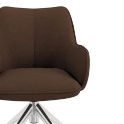Sedia riunioni con ruote Nora, base in alluminio