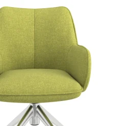 Sedia riunioni con ruote Nora, base in alluminio
