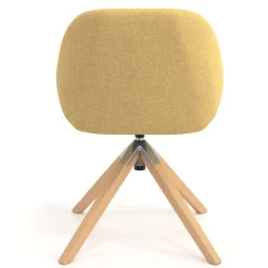 Sedia riunioni Greta, base in legno girevole