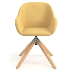 Sedia riunioni Greta, base in legno girevole