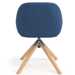 Sedia riunioni Greta, base in legno girevole