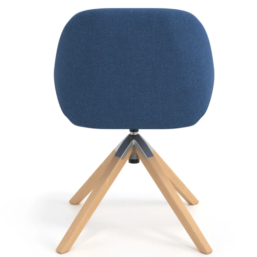 Sedia riunioni Greta, base in legno girevole