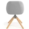 Sedia riunioni Greta, base in legno girevole