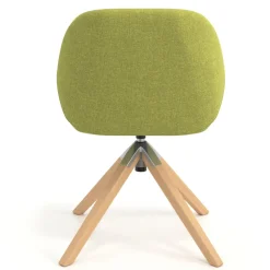 Sedia riunioni Greta, base in legno girevole