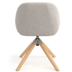 Sedia riunioni Greta, base in legno girevole
