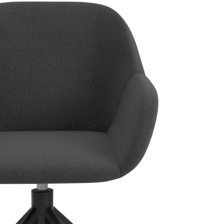Sedia riunioni imbottita Greta, base in alluminio