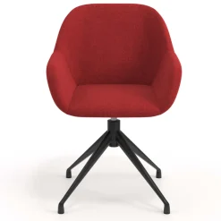 Sedia riunioni imbottita Greta, base in alluminio