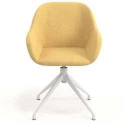 Sedia riunioni imbottita Greta, base in alluminio