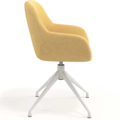 Sedia riunioni imbottita Greta, base in alluminio