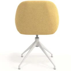 Sedia riunioni imbottita Greta, base in alluminio