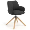 Sedia riunioni Nora, base in legno girevole