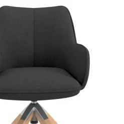 Sedia riunioni Nora, base in legno girevole