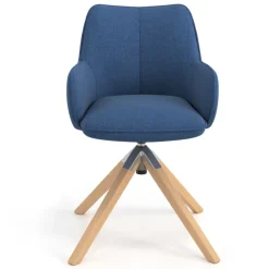 Sedia riunioni Nora, base in legno girevole