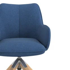 Sedia riunioni Nora, base in legno girevole