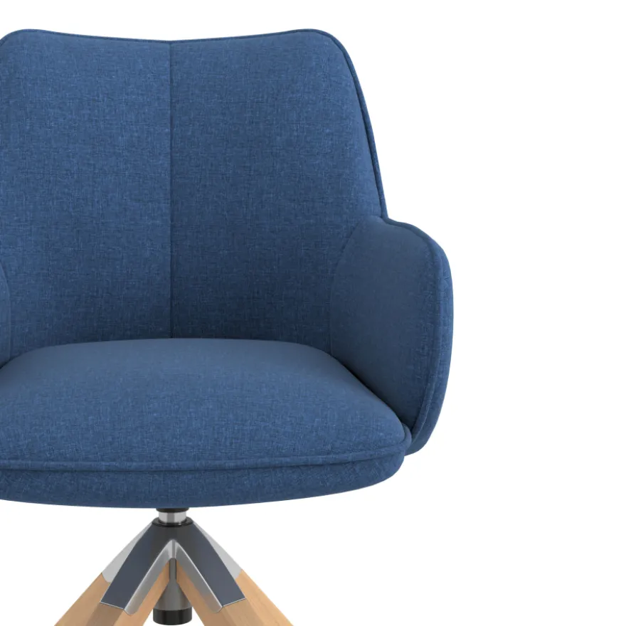 Sedia riunioni Nora, base in legno girevole