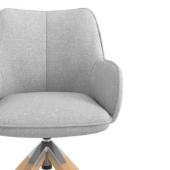 Sedia riunioni Nora, base in legno girevole
