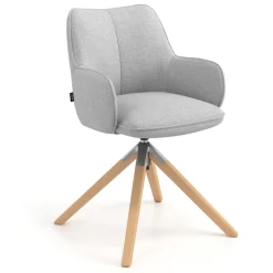 Sedia riunioni Nora, base in legno girevole
