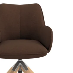 Sedia riunioni Nora, base in legno girevole