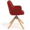Sedia riunioni Nora, base in legno girevole