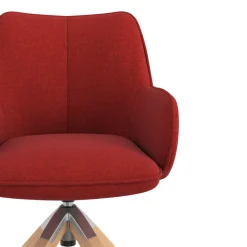 Sedia riunioni Nora, base in legno girevole