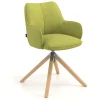Sedia riunioni Nora, base in legno girevole