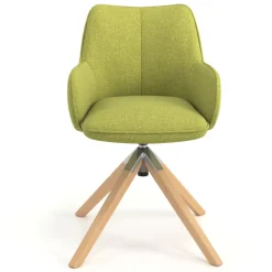 Sedia riunioni Nora, base in legno girevole